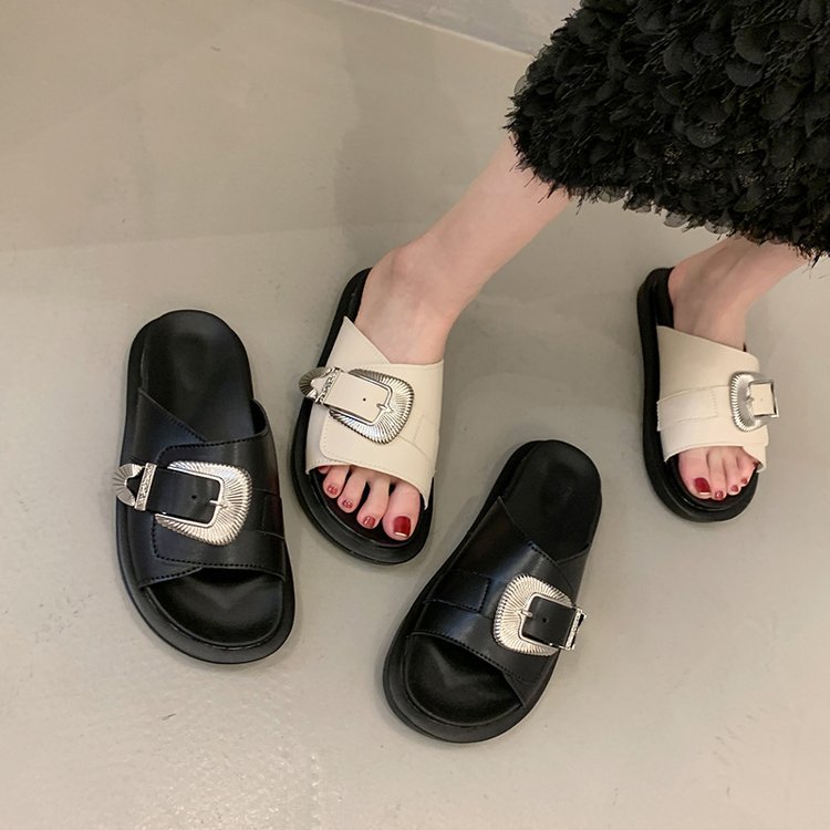 2025 new Women Slippers Summer Female Shoes Low Rubber Flip ps Slides Fashion Platform Lady Peep Toe 2023 Hawaiian Girl Beach B a018