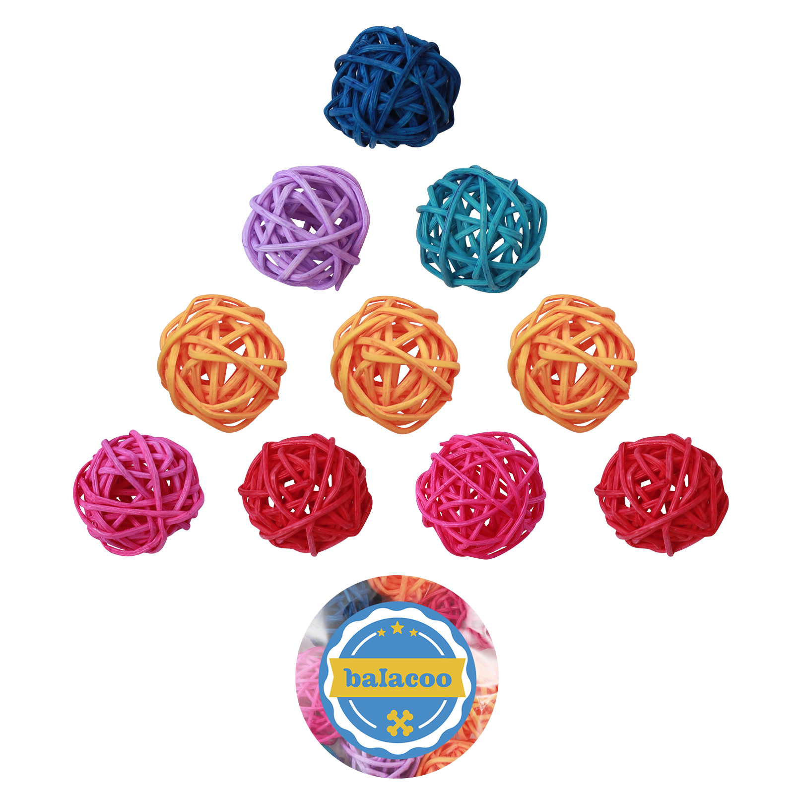 Parakeet Cage Accessories Parrot Takraw Ball Toy Rattan Balls Bird The Small Baby