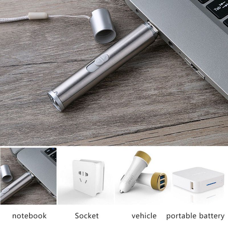 Laser Pointer Cat Toy 3 Gears Adjustable USB Rechargeable Pet Chaseing Tease Stick for Indoor Cats Training Exercise Portable