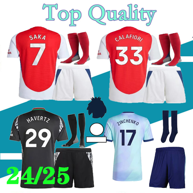 SMITH ROWE G.JESUS SAKA soccer jerseys SALIBA 24 25 Adult kids version ODEGAARD MARTINELLI JORGINHO NKETIAH 2024 2025 football kits shirt Men ArSeN set with socks