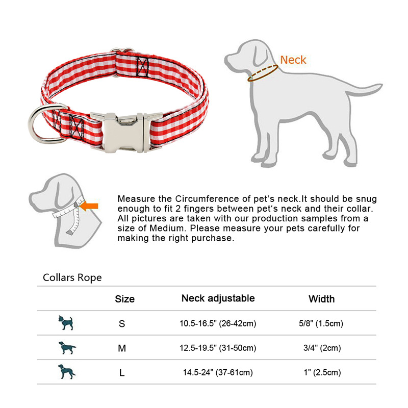 Adjustable Pet Collar Webbing Fabric Soft and Comfortable with Quick Release Buckle Medium Dog Collar for Large and Small Dogs
