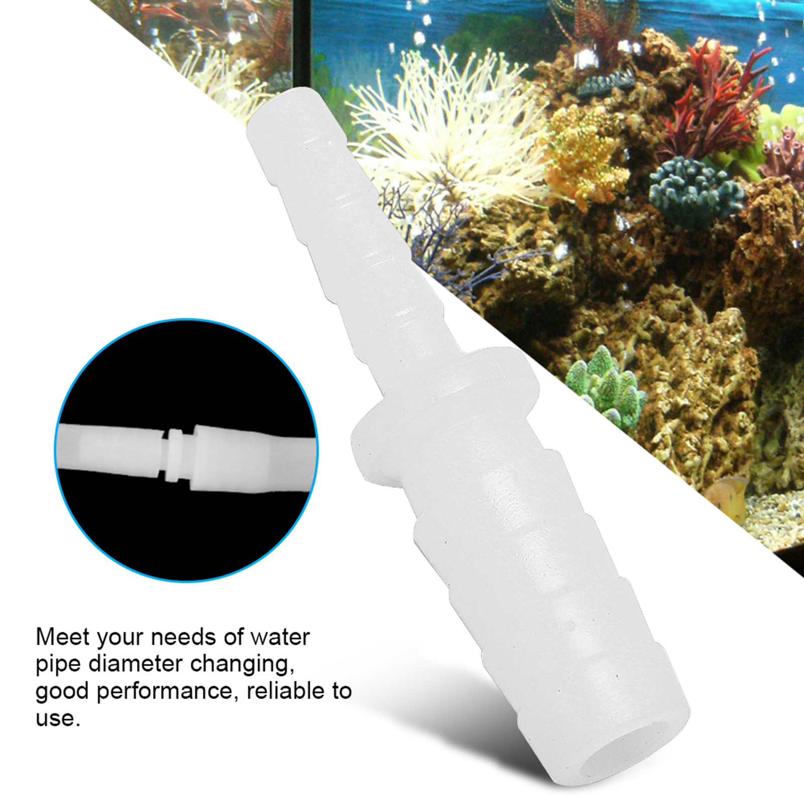 2-Way Straight Aquarium Water Pipe Adapter, Fish Tank Fittings, Joint Connector, 20Pcs