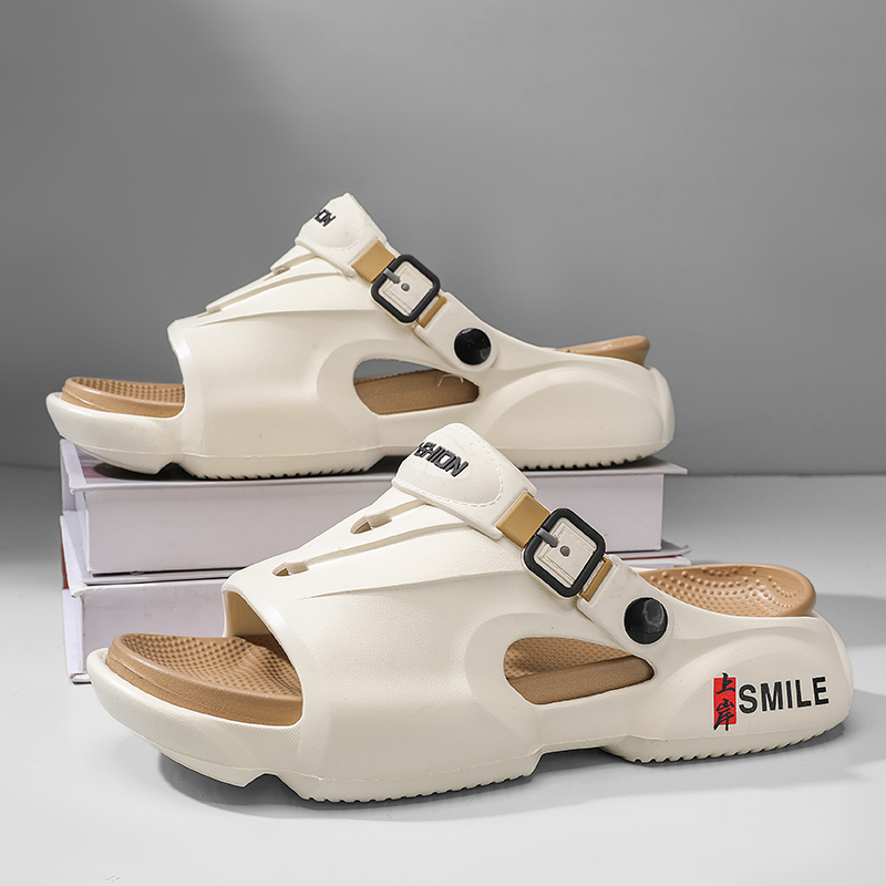 Summer Men's Slippers Outdoor Sandals Beach Comfortable Slides Thick Soft Clogs Water Beach Shoes Men Casual Shoes Men Sandals