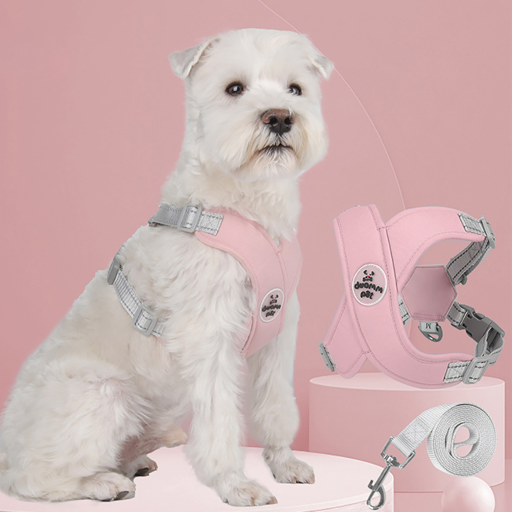 X-type Pet Harness and Leash,adjustable Reflective Breathable Dog Harness with Leash for Small,medium and Large Dog Training Run