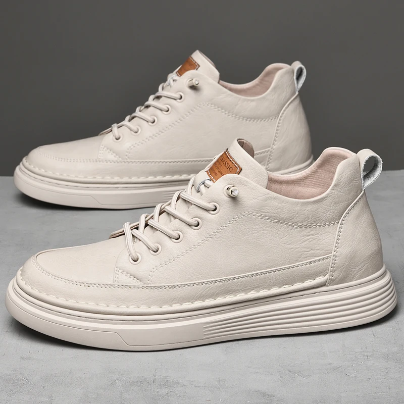 Luxury Ankle Boots Men Outdoor Genuine Leather Leisure Walk Spring Male Boots for Mens Casual Shoes Comfortable Designer Shoes