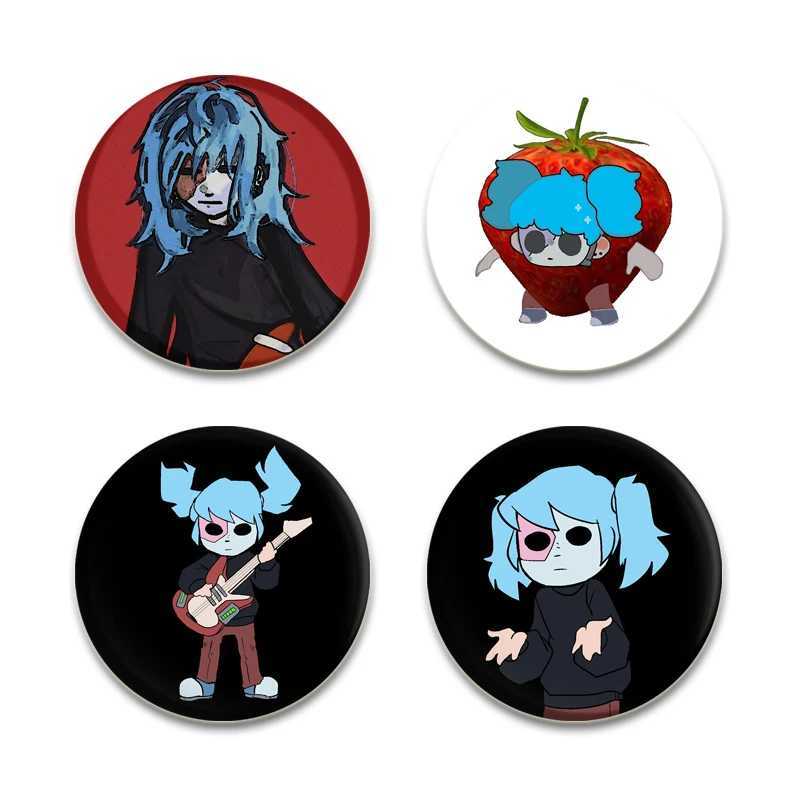 Sally Face HD Print Cartoon Brooches Horror Suspense Puzzle Game Badge Round Display Lapel Pins Jewelry Gift AccessoryX240914