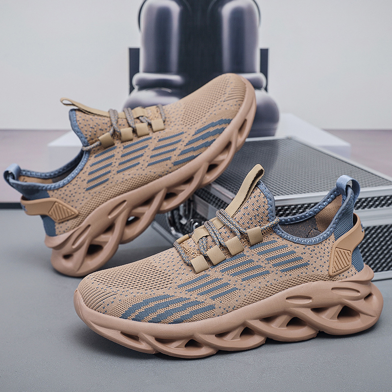 48 49 50 Extra size mesh breathable flying woven Sports casual twist sole lightweight running shoes for men