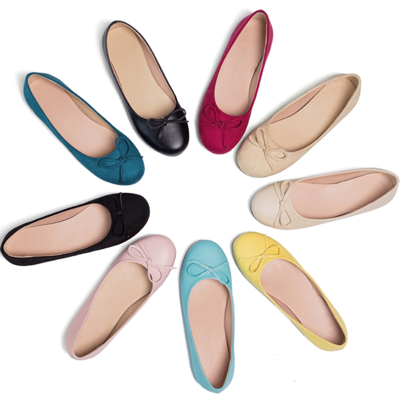 Flat Women's Fashion Loafer Comfortable Spring Autumn Female Ballet Shoes Sweet Pink Green White Casual Big Large Size 52 24d1