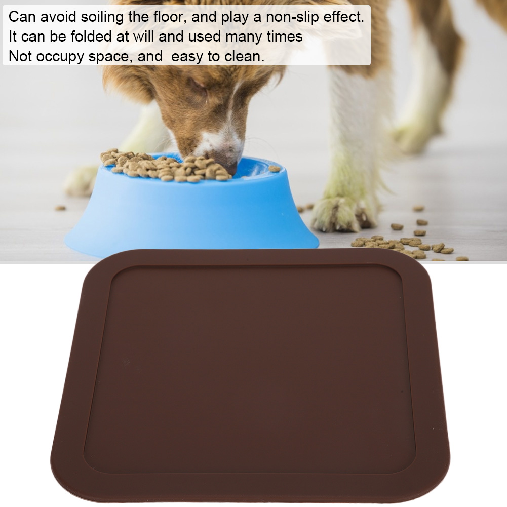 Pet Cat Dog Silicone Feeding Mat PetFood Table Mat Bowl Feeding Tray Placemat