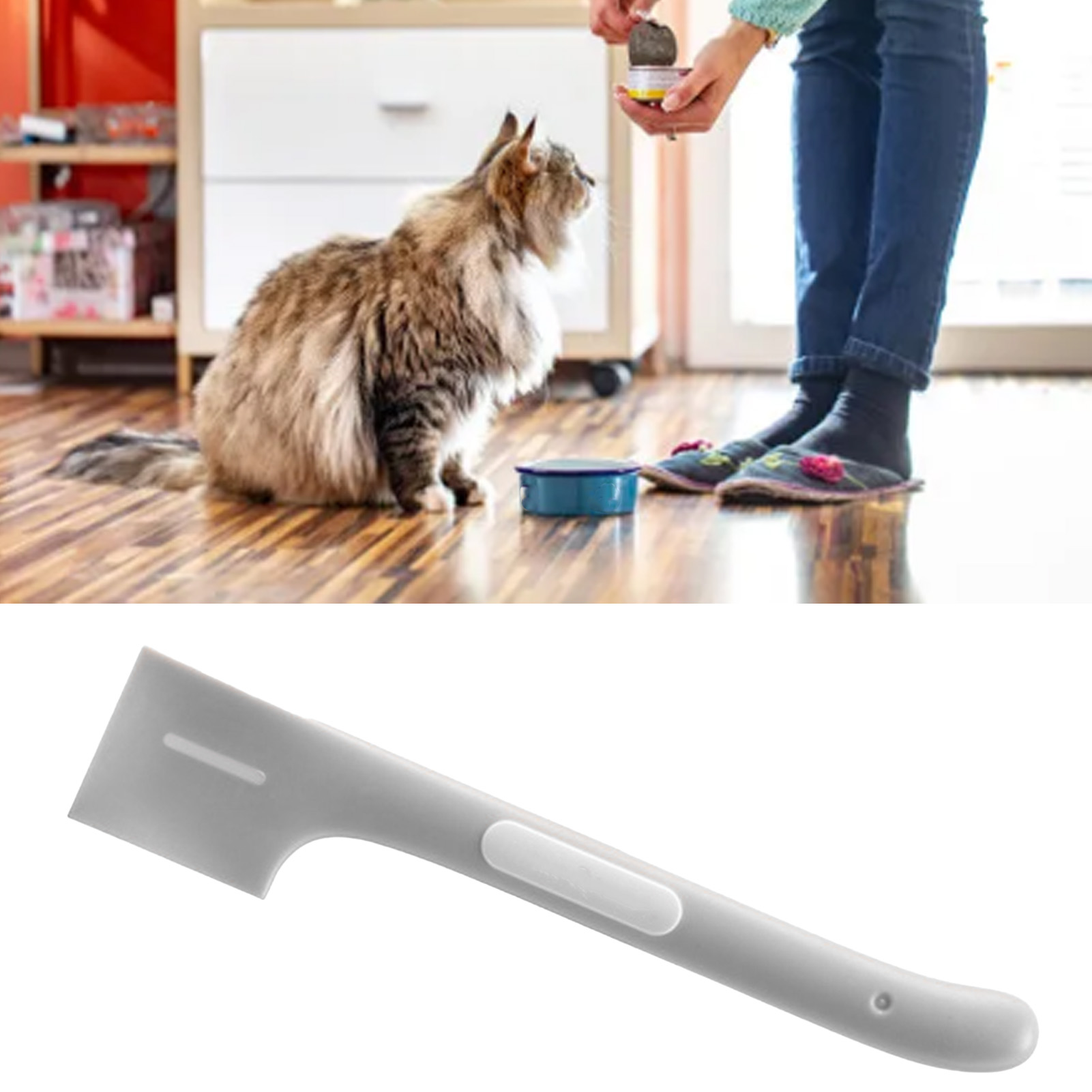Pet Food Can Spoon Safe Practical Right Angular Design Dog Cat Food Canned Scoop Mixing Spoon For Home