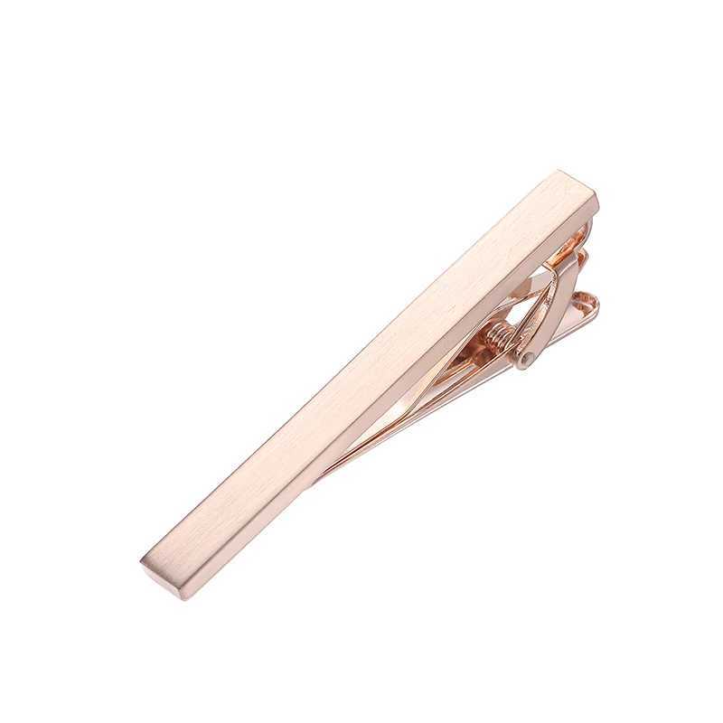 High quality laser metal smooth rose tie clip fashionable mens wedding tie accessory design shark tie clipX240914