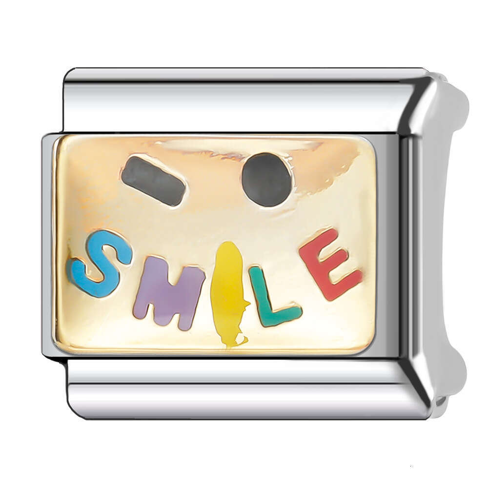 New Women's Gift Merry Christmas Bead Italian Charms Links Bangle Beads Fit 9mm Stainless Steel Bracelet Making DIY For Women Fashion Jewelry