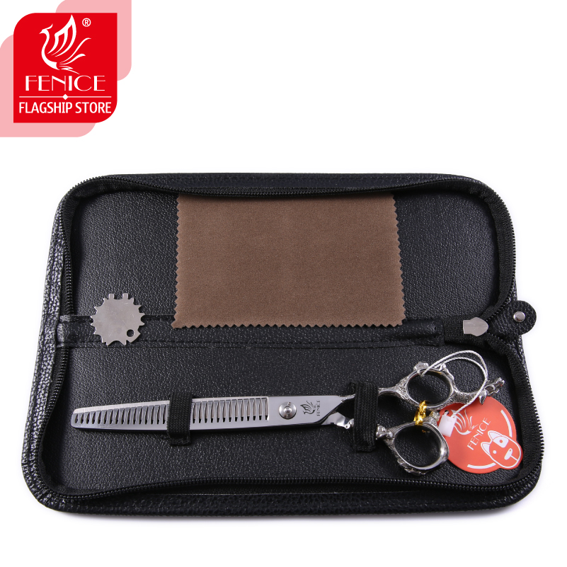 FENICE TOTEM 7.5 inch Professional Dog Grooming Cutting Thinning Scissors Zodiac Handle Japan 440c Stainless Steel