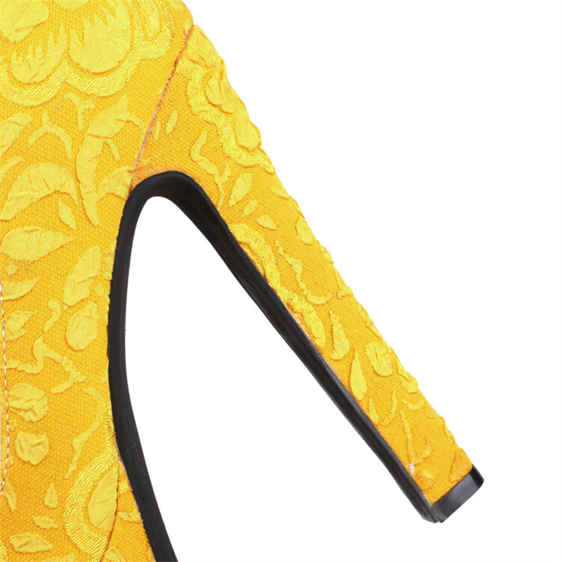 Sexy Brand 15cm High Heel Black Red Dress Party Women's Shoes Designer Waterproof Platform 34-43 Size Girl Bride Wedding af70