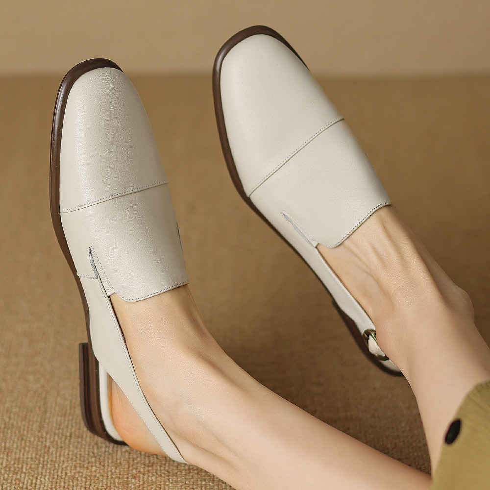 New 2023 summer women's cow New leather sgback slip-on flats sandals high quality soft comfortable casual female espadrilles shoe a1fa