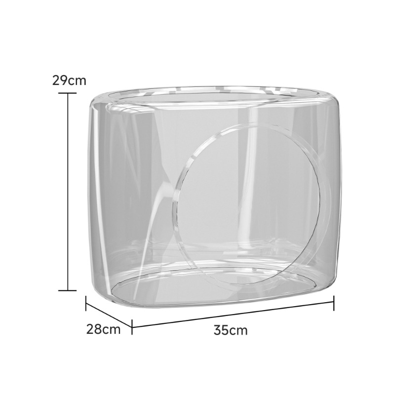 Space Capsule Nest Plastic Washable Clear Square House Villa Moisture-proof Cat Bed Large Pet Supplies Accessories