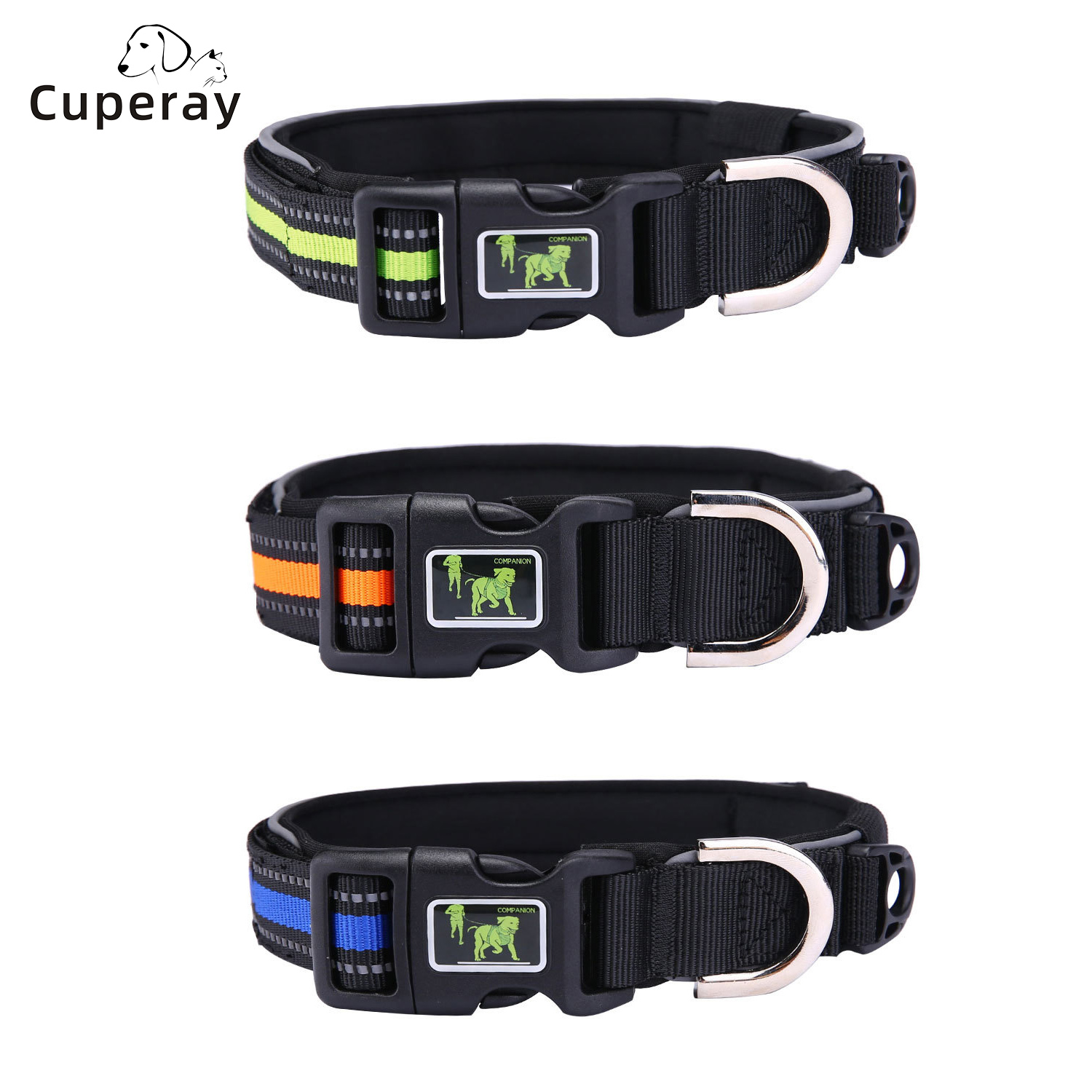Nylon Reflective Pet Collar Small and Medium-sized Dog Pet Collar Mesh Comfortable & Breathable for Dog Out Training Dog Collar