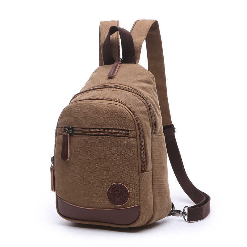 double shoulder canvas travel bag street fashion trend large capacity outdoor men's and women's oblique backpack 240915