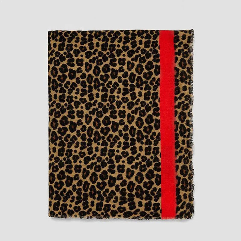 Leo anvi Winter Women Scarf Leopard Fashion Printed Shawl Soft Cashmere Thicken Neck Warm Blanket Scarf echarpe hiver femme 240909