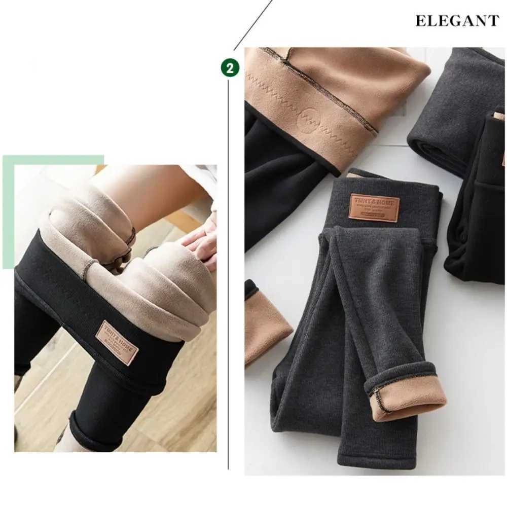 Cusual Letter Women Leggings Thickened Autumn Winter Underpants Warm Slim Fit Long PantsX2409