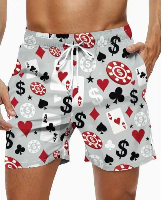 Summer Beach Mens Trendy Hawaiian Graphic Shorts With Drawstring And Fancy Crab Print For Pool And Resort Casual Comfort Shorts Y240914