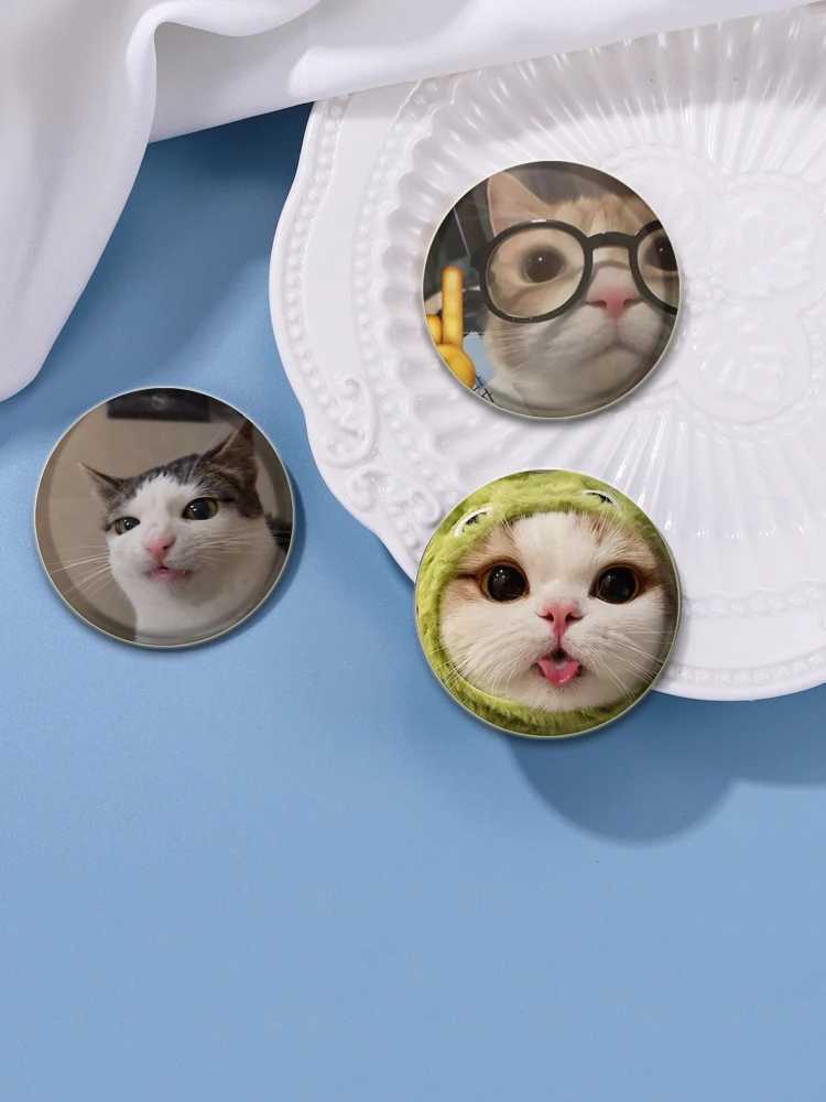32/44/58MM Funny Cute Cat Icons Snap-in Button Pins Round Brooch Cartoon Badge for Backpack Hat Jewelry Accessories GiftsX240914
