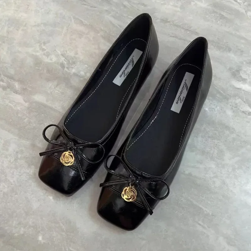 Flats Spring Bow Dress 2024 New Designer Women Party Walking Sandals Shoes Female b1fd