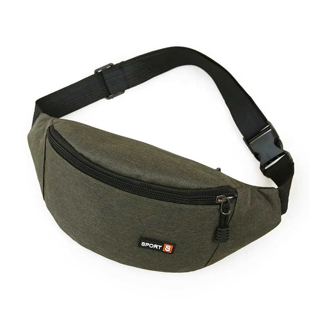Mens Womens Black Waist Bag Sports Running Fanny Bag Mens Cross Body Bag FAshion ChEST Bag Mobile Wallet Multi functional Belt Bag Z250407