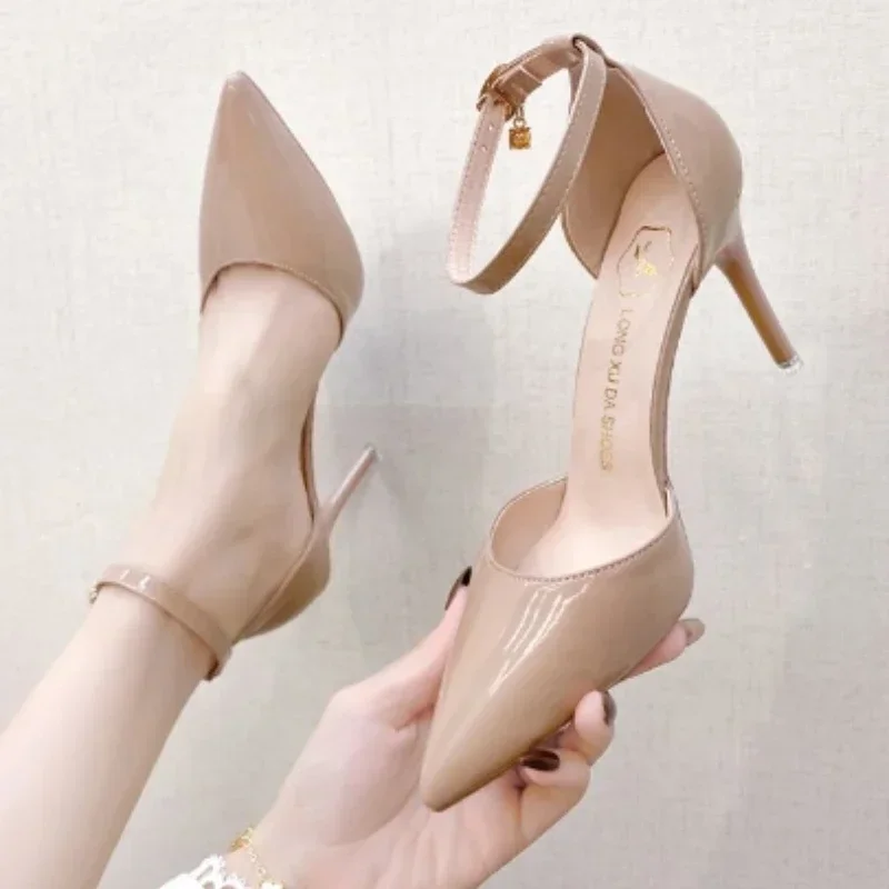 Women Heels 2024 Summer Ladies Shoes on Sale Fashion Buckle High Heels Pointed Toe Women's Pumps Shallow Dress Party Stilettos
