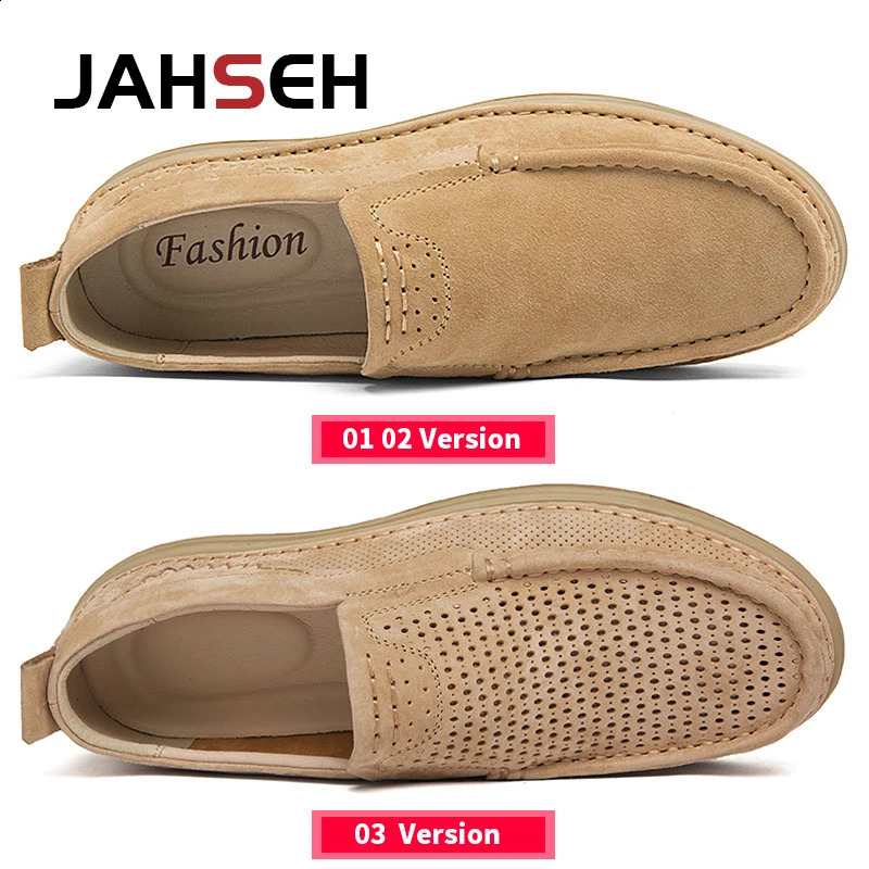 Genuine Leather Men Casual New Business Italian Mens Loafers Moccasin Breathable Slip on Boat Soft Driving Shoes 240906