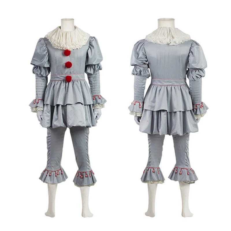 Halloween makeup clown Pennywise cosplay costume Stephen King horror clown costume party costume Aldolt childrens costume W240914