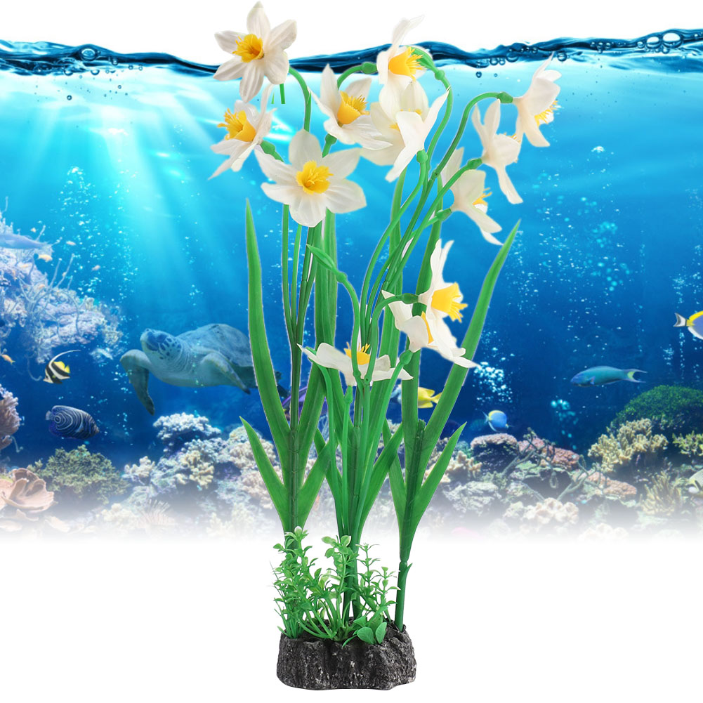 Artificial Coral Plant for Aquarium, Vivid Flower Ornament, Underwater Fish Tank, Garden Land