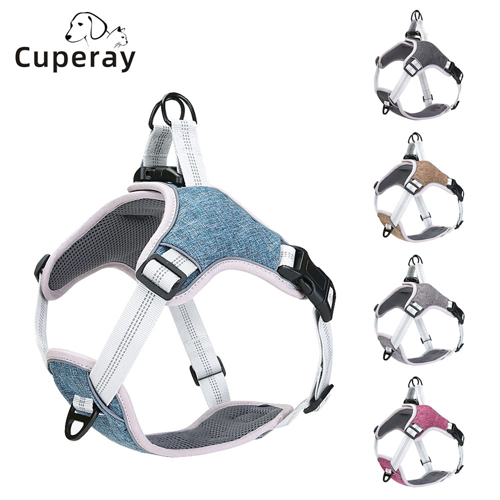 Adjustable Soft Reflective Vest Harness, Dog Harness for Large Dogs No Pull, Easy Control Handle Hooks, Easy To Put on &Take Off