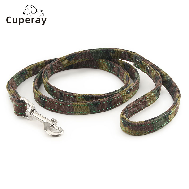 Heavy Duty Dog Leash, 120cm Long, Nylon Camouflage Green Dog Leash for Small and Medium Dogs Training Dog Cat Outdoor Supplies