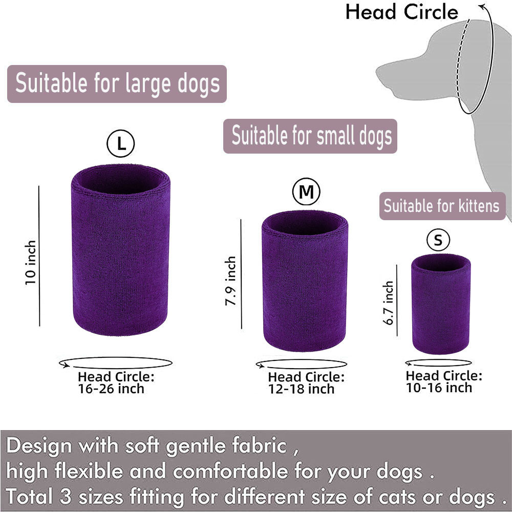 Snoods for Dogs Pet Dog Ear Cover No Flap Wrap Dog Sound Proof Ear Muffs for Dogs Barking and Bathing Warm Winter Dog Ear Scarf