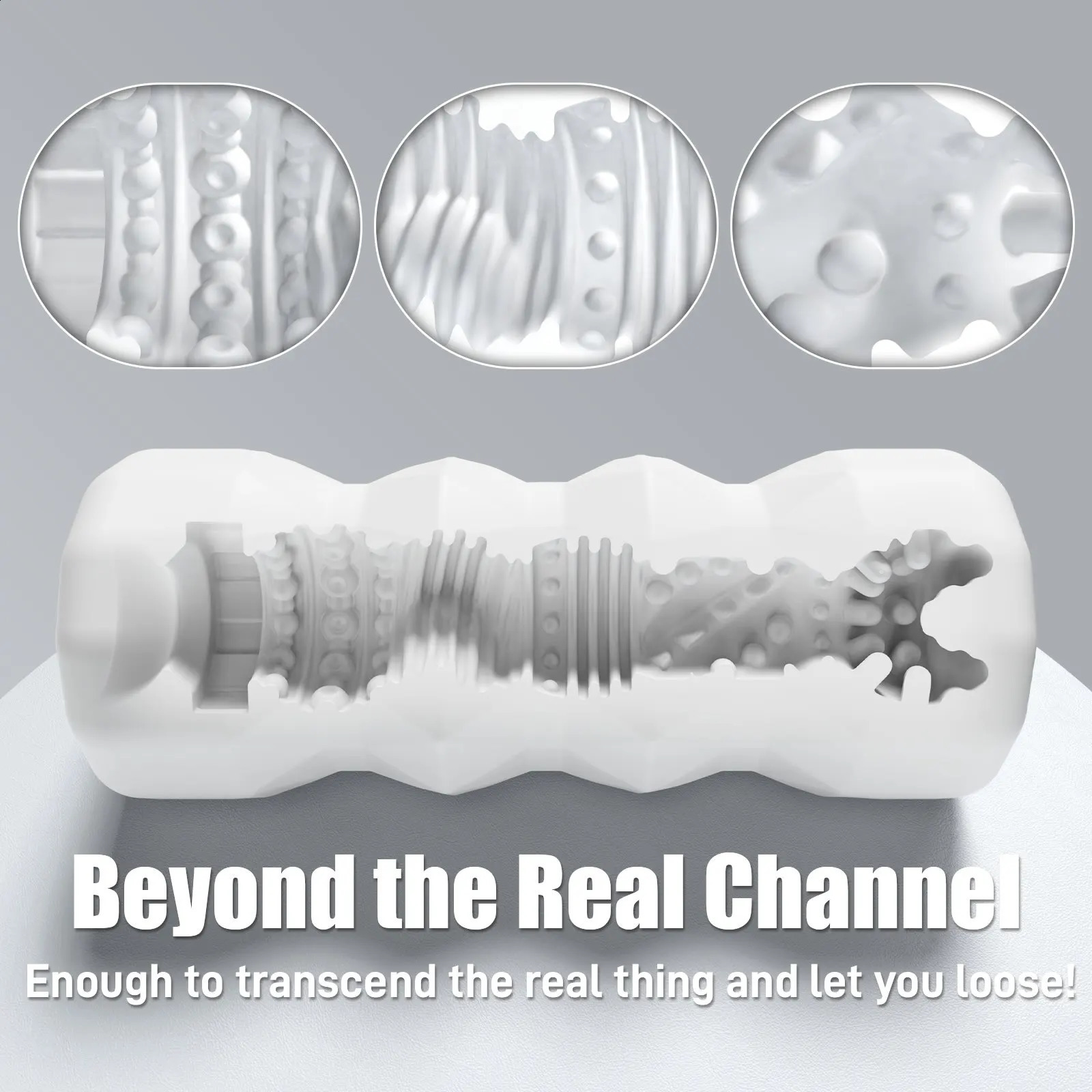 Male Masturbator Cup 3D Realistic Sleeve Stroker Textured Blowjob Reusable Soft Stretchy Adult Men Sex Toys 240711