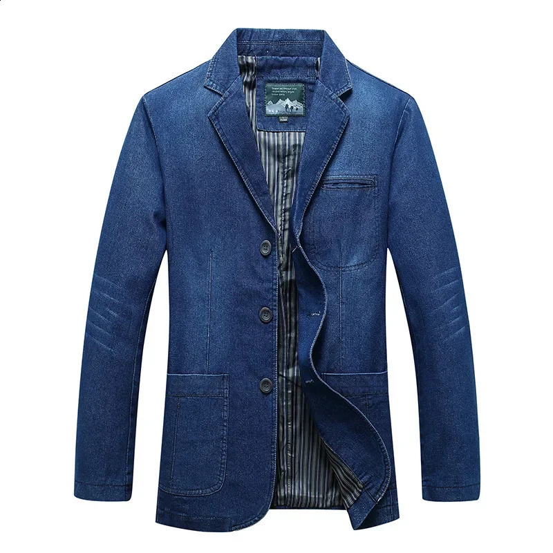 Mens denim suit casual loose oversized jacket 240913