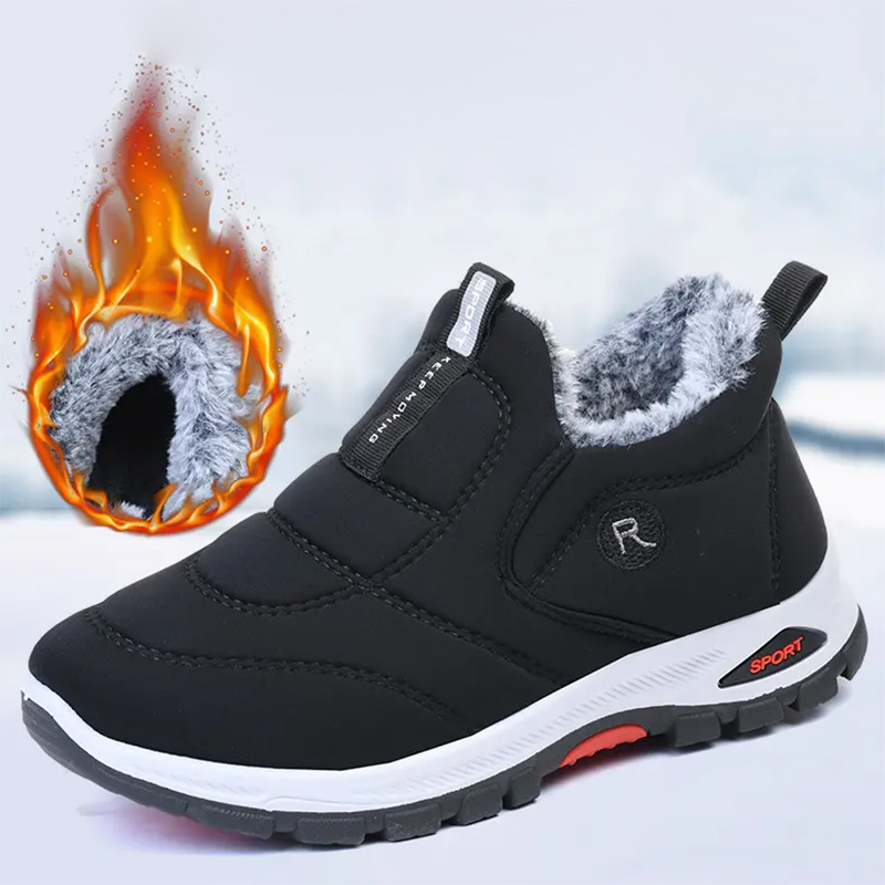 Snow Men Boots Winter Mens Shoes Male Warm Fur Shoes For Men Outdoor Men Footwear Waterproof Men's Boots Lightweight Work Shoes