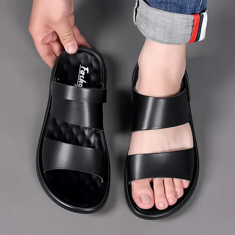 water shoes, outdoor activities, comfortable and durable. men business casual slippers beach sandals fddc