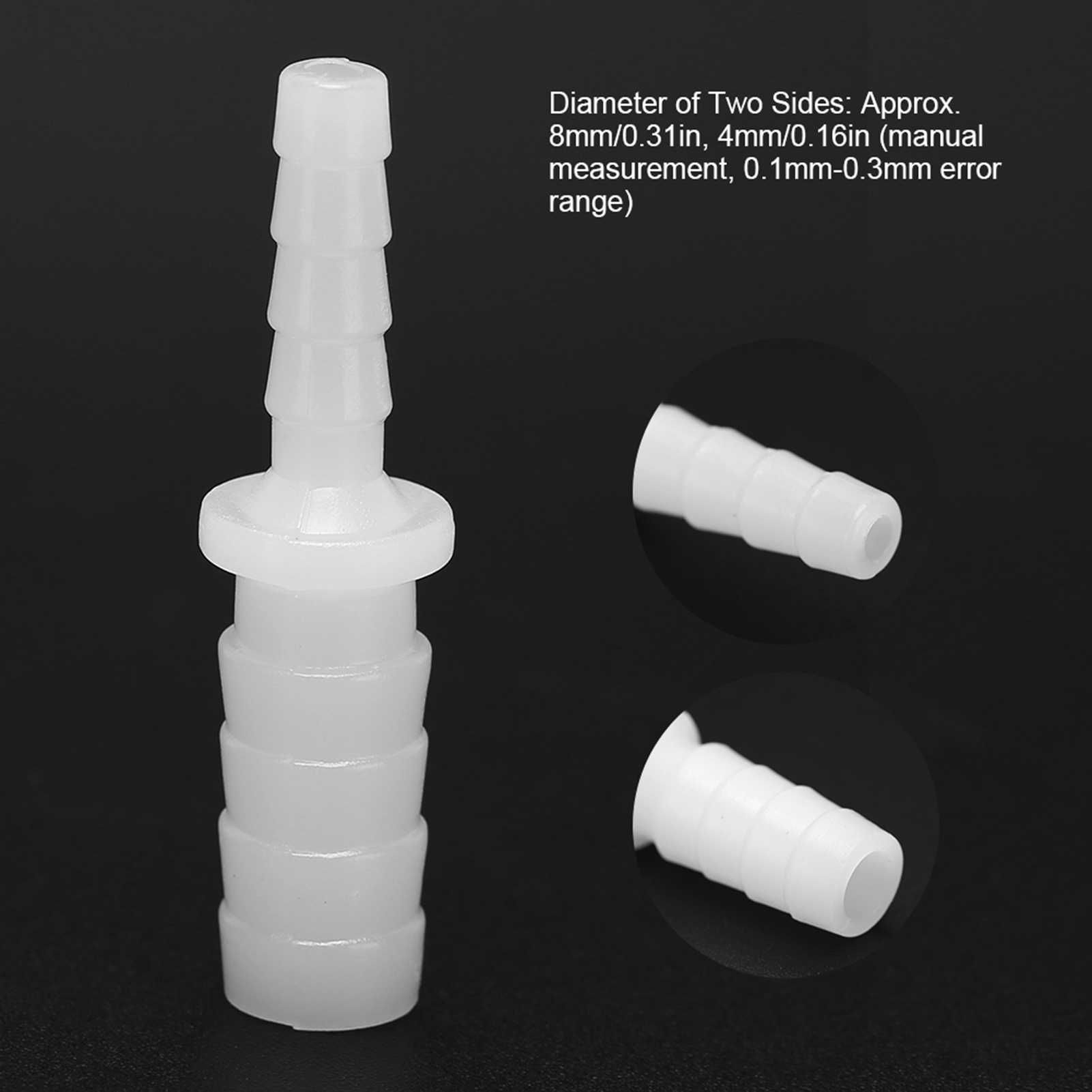 2-Way Straight Aquarium Water Pipe Adapter, Fish Tank Fittings, Joint Connector, 20Pcs