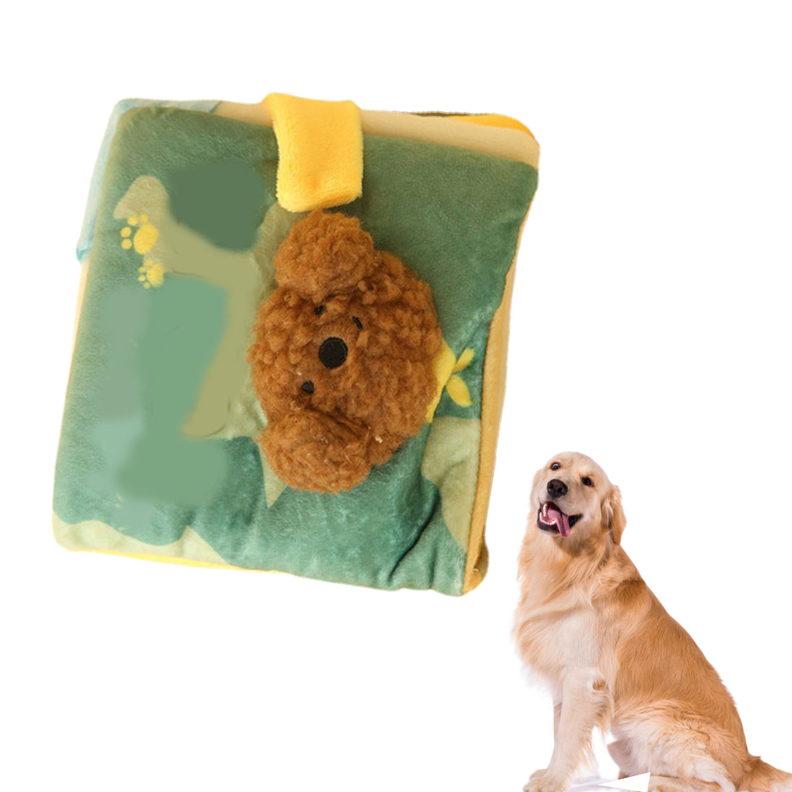 Snuffle Book For Dogs Puppy Sniff Training Hide And Seek Toy Plush Squeaky Toy