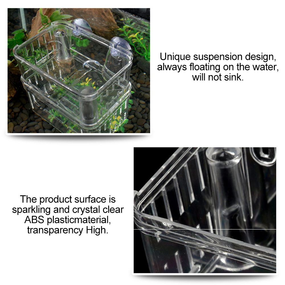 Double-Deck Clear Fish Breeding Isolation Box Aquarium Breeder Fish Tank Hatching Incubator Fish House Home