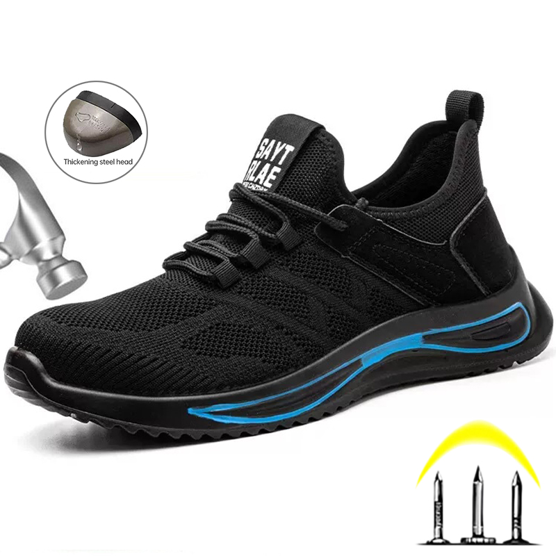 2025 new Toe Steel Sneakers Women Safety Puncture-Proof Breathable Work Boots Men Indestructible Shoes Lightweight 2329