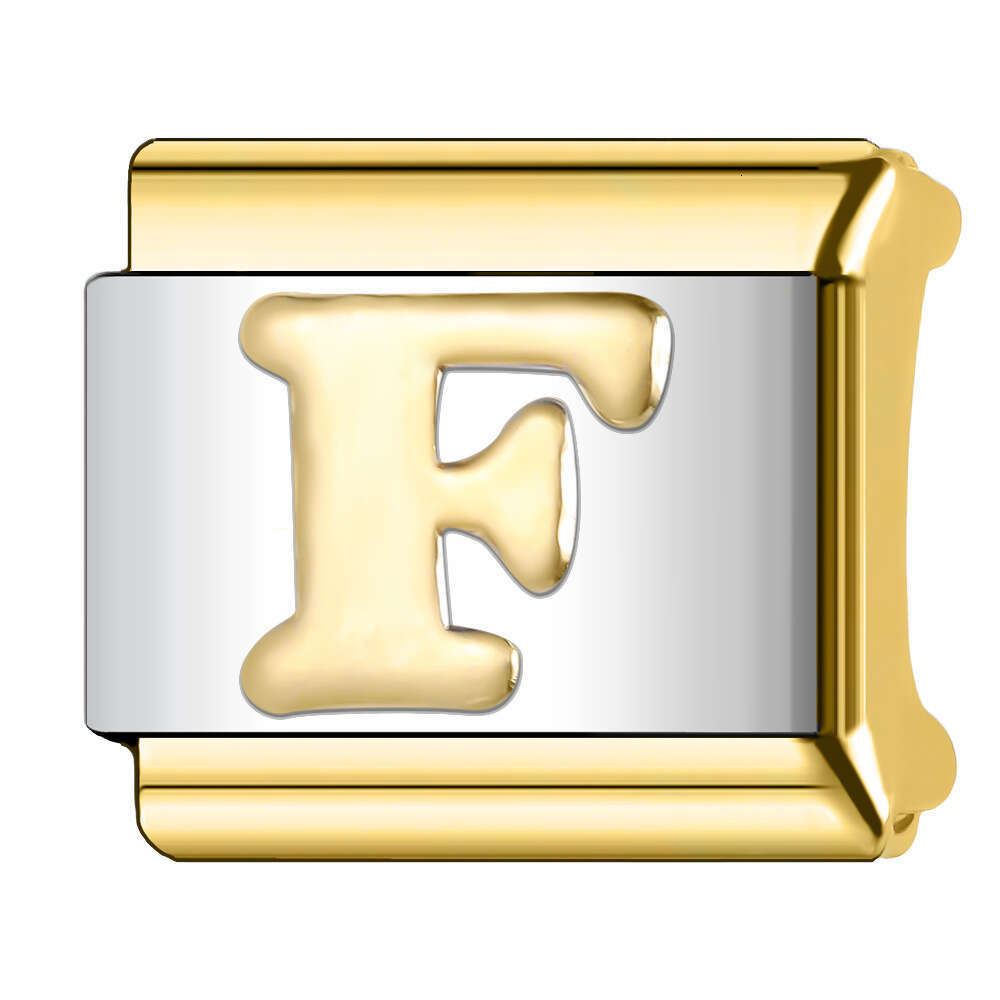 New Women's Gift 26 Alphabet Letters Bead Italian Charms Links Bangle Beads Fit 9mm Stainless Steel Bracelet Making DIY For Women Fashion Jewelry