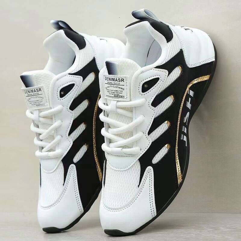 Men Autumn Fashion Mesh Breathable Lightweight Casual Shoes New Comfortable Soft Bottom Flats Lace Up Sneakers