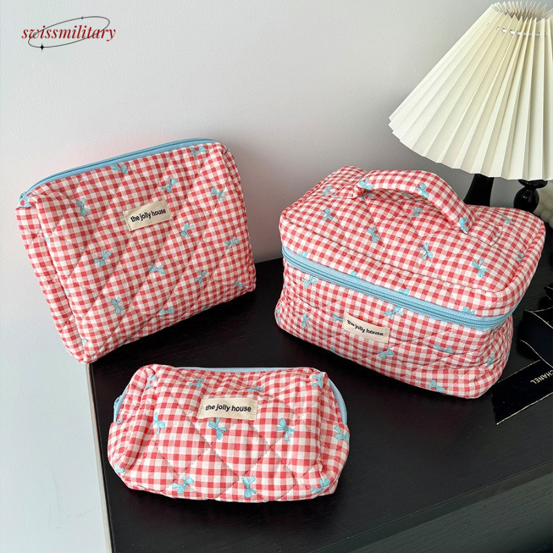 Swissmilitary Korean version simple bow makeup large capacity, portable, business travel, toiletries bag, cosmetics storage bag for girls #12