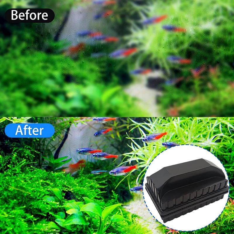 Magnetic Aquarium Algae Scraper, Fish Tank Glass Cleaner Brush, Floating Algae Magnet Cleaning Tool Scrubber Brush Algae Remover