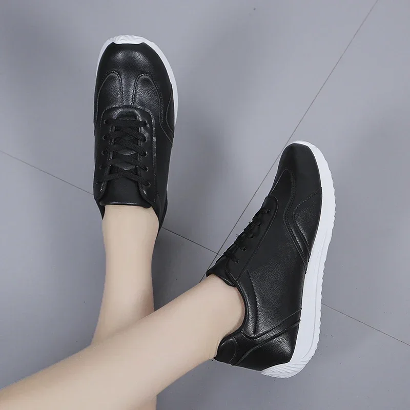 White Leather Sports Vulcanized Comfortable Spring Sneakers Casual Shoes Fashion School Tennis 9ef5