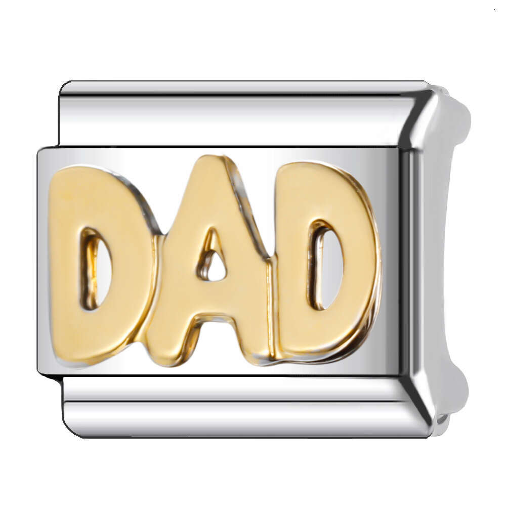 New Women's Gift I love my Dad Bead Italian Charms Links Bangle Beads Fit 9mm Stainless Steel Bracelet Making DIY For Women Fashion Jewelry