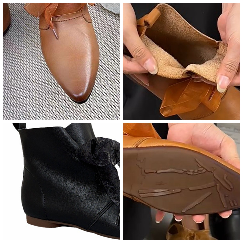 Koznoy 2cm Cow Genuine Leather Boots Luxury Designer Zipper Autumn Spring Ethnic Point Toe Ankle Booties Women Shoes Demi-season